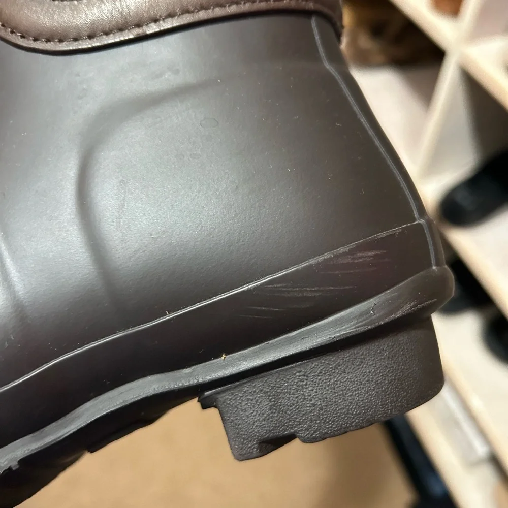 Hunter Tall Winter Rain Boots in Black and Brown